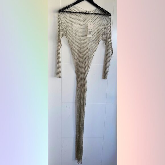 Samsoe Collection 23.01 Evelina Dress – Nimbus Cloud Sz L - Picture 6 of 8